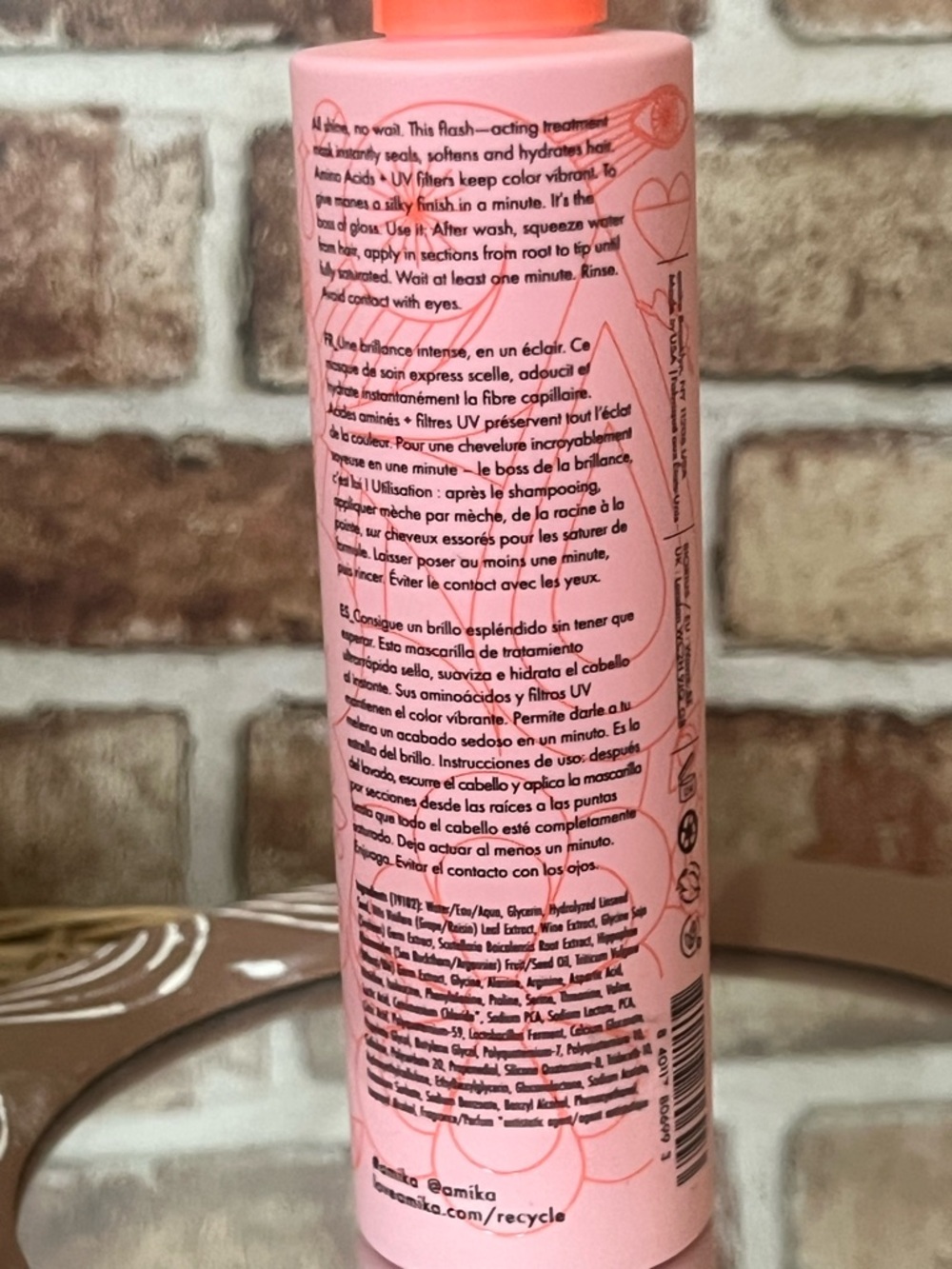 amika Flash Instant Shine Mask with Coral Cap - Picture 3 of 4